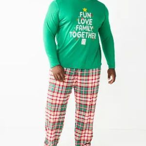 - Big and Tall Mens  Jammies For Your Families holiday pj set size LT